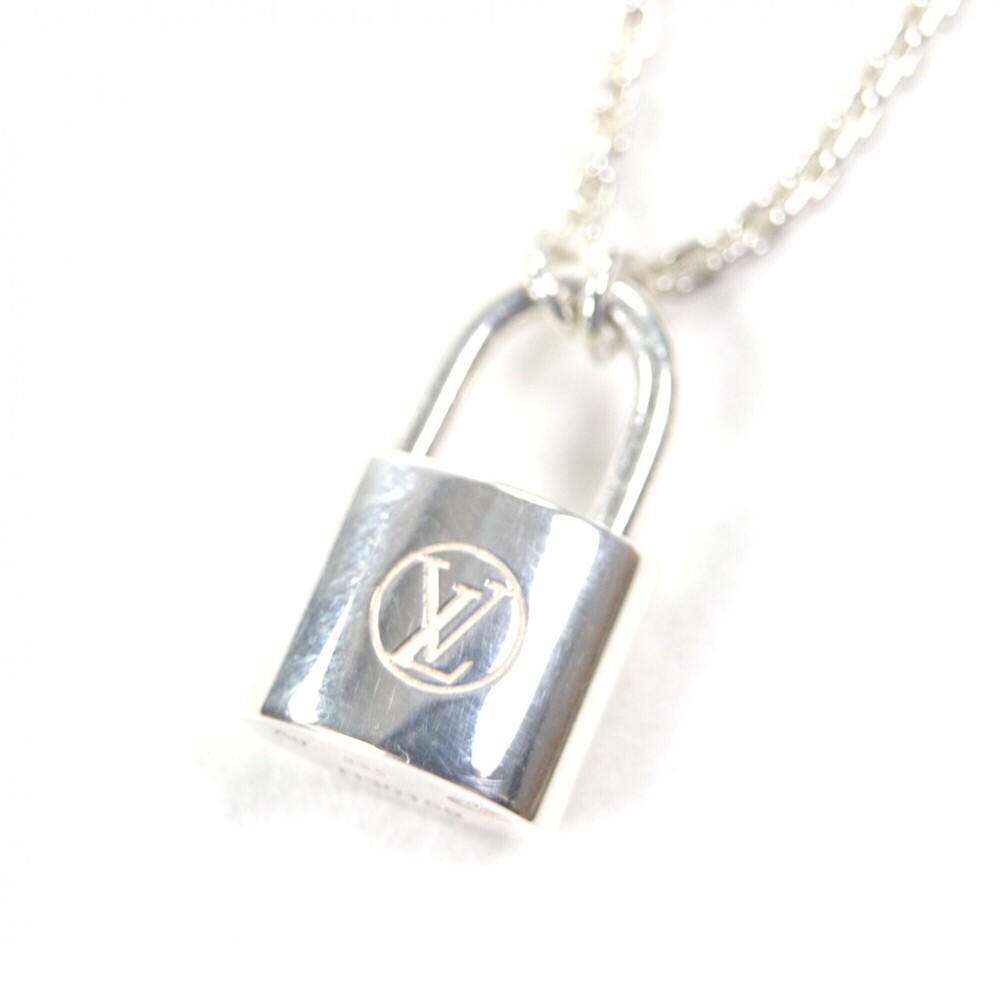 LOUIS VUITTON Silver Lockit Necklace - Picture 4 of 6